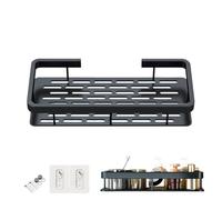 BAOWUABJ No-Drill Shower Caddy Shelf with Quick-Dry Design, Rustproof Bathroom Organizer, Large Capacity Grey Storage for Inside Shower (Set of 1)