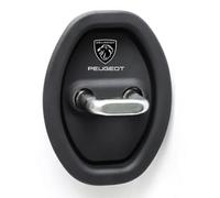BAOYBS 4Pcs Door Lock Cover for Peugeot 2008-e II Electric Year from 2019, Silicone Latches Guard Covers with Silent Shock Absorption for Noise Reduction & Protection,Black