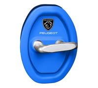BAOYBS 4Pcs Door Lock Cover for Peugeot 2008-e II Electric Year from 2019, Silicone Latches Guard Covers with Silent Shock Absorption for Noise Reduction & Protection,Blue