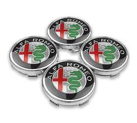 BAOYBS 4Pcs Hub Caps for Alfa Romeo 147 156 GT Giulia MY 2016 Mito, Waterproof DustProof Wheel Decoration Cover ABS Plastic Snap-On Durable Wear-resistant 60mm,Silver