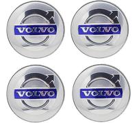 BAOYBS 4Pcs Hub Caps for Volvo V40 Cross Country 2013-2016, Waterproof DustProof Wheel Decoration Cover ABS Plastic Snap-On Durable Wear-resistant,60mm-Silver