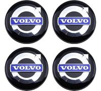 BAOYBS 4Pcs Hub Caps for Volvo V40 Cross Country 2013-2016, Waterproof DustProof Wheel Decoration Cover ABS Plastic Snap-On Durable Wear-resistant,64mm-Black