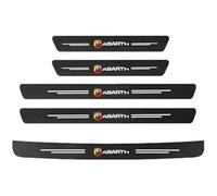 BAOYBS 5PCS Car Sill Protectors Strips for Abarth 500C 2010-2014, Anti-Scratch Carbon Fiber Threshold Scuff Cover Car Rear Trunk Door Sill Entry Protector