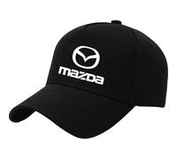 BAOYBS Car Logo Cap Baseball for Mazda 3 Schrägheck 3 (III) BM/BN I 2013-2019, Embroidered Cotton Personalised Baseball Caps Adjustable Cotton Travel Cap Fashion Accessories,Black