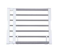 BAOYOUNI Extendable Closet Shelf Rod Clothes Hanger Organizer Heavy Duty Metal Storage Rack DIY Separator Divider (40-60cm)