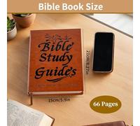 BAOZE 66 Pages Bible Guide Study Book - 8.39" x 5.9" Christian Bible Study Journal Notebook - A Guide to Deepen Your Faith and Knowledge - Christmas Thanksgiving Mother's Day Gifts for Women Lady