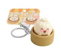 Baozi Button Toy, With Adorable Fidget Design, 4x4x4cm, Cute Bun Squishy Keychain, Stress Keychain Toy, Cute Bun Design, For Kids, Teens, Adults, School, Classroom Use