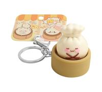 Baozi Button Toy, With Adorable Fidget Design, 4x4x4cm, Cute Bun Squishy Keychain, Stress Keychain Toy, Cute Bun Design, For Kids, Teens, Adults, School, Classroom Use