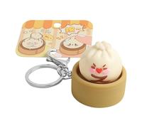 Baozi Button Toy, With Adorable Fidget Design, 4x4x4cm, Cute Bun Squishy Keychain, Stress Keychain Toy, Cute Bun Design, For Kids, Teens, Adults, School, Classroom Use