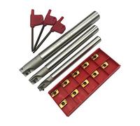 BAP 300R C10-10+C12-12+C16-16 CNC Indexable End Mill Holder Tool+10Pcs APMT1135 CNC Carbide Insert Cutter Indexable Lathe Milling Inserts Turning Tools