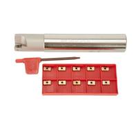 BAP 300R C25-25-200-3F Indexable Milling Cutter, CNC Turning Tool Holder with 10pcs Carbide Insert Set APMT1135PDER, for Semi-Finishing, Finishing