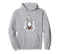 Baphomet Evil Satan Pullover Hoodie, Adult Unisex, Heather Grey, X-Large