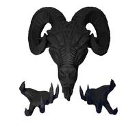 Baphomet Figure, Baphomet Figure, Resin Baphomet Head and Hands Sculpture for Wall - Scary Demon Statue for Basement, Hallway, Foyer, Dining Room, Art Decoration