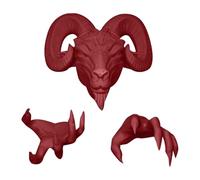 Baphomet Figure - Creative Resin Baph0met Head and Hands Figurine | Three-Piece Set Gothic Satanic Goat Ornament | Art Decor for Living Room, Workplace, Basement, Hallway