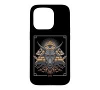 Baphomet Goat Pyramid 666 Pagan Satanist Atheist Halloween Case for iPhone 15 Pro
