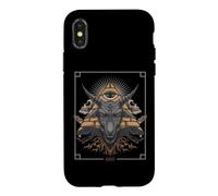 Baphomet Goat Pyramid 666 Pagan Satanist Atheist Halloween Case for iPhone X/XS