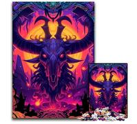 Baphomet Magic Card 1000Piece Jigsaw Puzzle Jigsaw Puzzles for Adults for Teenagers Family Game Night BrainChallenging Gift Idea 1000 PCS(38x26cm)