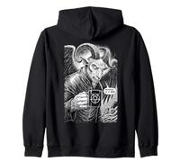 Baphomet Occult Gothic Satanic Goat Funny Monday Is A Sin Zip Hoodie