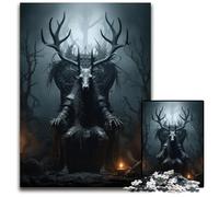 Baphomet On A Throne JigsawPuzzle 1000 Pieces for Adults Wooden Jigsaw Puzzles for Teenagers & Family Fun DIY Brain Teaser Game Gift 1000 PCS(75x50cm)