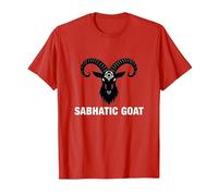 Baphomet Sabbatic Goat Occult Mystical Symbol T-Shirt, Men, Red, 3XL