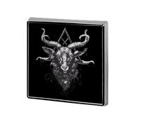 Baphomet Satan Goat Funny Lapel Pins Square Brooch Tie Suit Dress Accessories for Men Women Wedding Birthday
