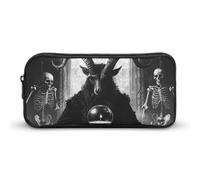 Baphomet Satan Goat Pencil Case Large Capacity Pen Pouch Bag Stationery Organizer Makeup Bag