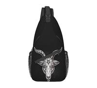 Baphomet Satan Goat Sling Backpack Travel Crossbody Casual Chest Shoulder Bag Fashion Fanny Pack