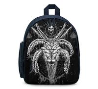 Baphomet Satan Goat Travel Backpack 13" Laptop Backpack Work Bag Daypack Blue-style