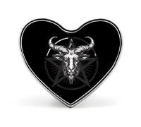 Baphomet Satan Satanic Sabbatic Goat Cute Lapel Pins Heart Brooch Tie Suit Dress Accessories for Men Women Wedding Birthday