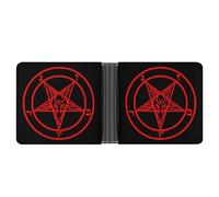 Baphomet Satan Satanic Sabbatic Goat Novelty Billfold Wallet Funny Wallets Bill Coin Card Holder Funny Pouch Purse for Men Women