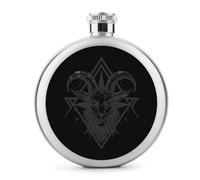 Baphomet Satanic Goat Head 5 Oz Hip Flasks for Liquor Stainless Steel Wine Flask Pocket Flask for Wedding Party Supplies