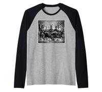 Baphomet Satanic Rituals Lucifer Occult Pagan Black Magic Raglan Baseball Tee
