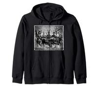 Baphomet Satanic Rituals Lucifer Occult Pagan Black Magic Zip Hoodie