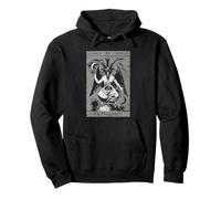 Baphomet Tarot Card Occult Satan The Devil Death Atheist 666 Pullover Hoodie