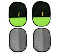 BAPPKON 4 PCS Pet Hair Removal Gloves, Reusable Double-Sided Grooming Glove for Dogs & Cats, Furniture, Sofas & Car Seats (Green)