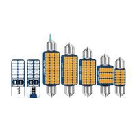 BAPPRJJ 4PCS 12V C5W C10W 31 mm Led Bulb Festoon 31mm Lamp T10 BA9S 36mm 39mm 41mm 28mm Red Pink Warm Car Light Truck(4 PIECES_GREEN_41MM)