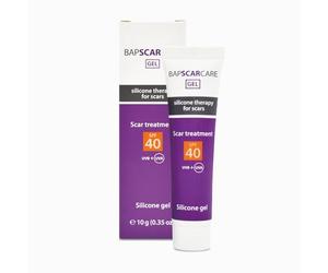 Bapscarcare SPF40 Silicone Scar Gel | Effective on Both New and Old Scars | UVB + UVA Protection, 10 g