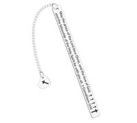 Baptism Bookmark Gift Metal Christian Bookmarks Gifts for Book Lovers First Communion Gifts Religious Book Mark for Women Christening Bible Verse Gift
