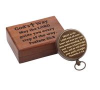 Baptism Compass Gift for My Son, Grandson, Teenage Boy, Confirmation, Christian, Communion, Catholic, Graduation, Inspirational & Sentimental Gift, Antique Brass, TRUST IN THE LORD