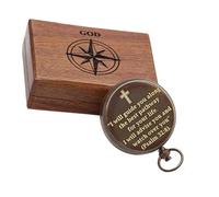Baptism Compass Gift for My Son, Grandson, Teenage Boy, Confirmation, Christian, Communion, Catholic, Graduation, Inspirational & Sentimental Gift, Brass
