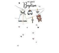 Baptism Congratulations Greeting Card Hand-Finished Champagne Range Cards JGS597