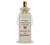 Baptism Gift for Godmother Wine Gift Bags Mother's Day Gift for Godmother Wine Bags Godmother Proposal Gift Baby Reveal Gift Godmother Gift from Godchild Promoted to Godmother Gift Birthday Gift