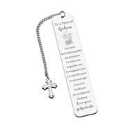 Baptism Gifts for Boys Girls Women Men Christian Bookmarks God Daughter Godson Gifts from Godmother - Catholic Baptism Gift Religious Bookmarks for Women Men Faith Confirmation First Communion