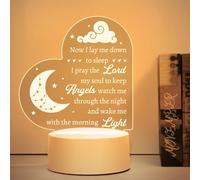 Baptism Gifts for Girl Boy, Nursery Decor Night Light Gifts for Bedtime Prayer, Baby Christening Gifts for Boys Girls, Dedication Gifts Baptismal Gifts Birthday Gifts for Kids, Baptism Decorations