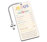 Baptism Gifts for Girl Jesus Paid It All Bookmark for Women Her Christian First Communion Confirmation Gifts for Teen Girls Bible Accessories Bible Study Religious Catholic Bookmark for Women