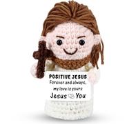 Baptism Gifts for Women Men Little Positive Jesus Figures Crochet Doll Handmade Easter Basket Stuffers for Kids Adults First Communion Gifts for Girls Boys Catholic Confirmation Christian Christening