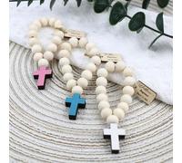 Baptism Rosary Favors for Guests, Personalized Mini Wooden Rosaries for Baptism, Chistening Guest Favors, Communion Keepsake, Catholic Favors Guest