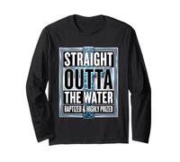Baptism Tshirt Kids Adult Christian Jesus Religion Baptized Long Sleeve T-Shirt