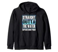 Baptism Tshirt Kids Adult Christian Jesus Religion Baptized Zip Hoodie