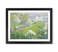 Baptistes Garden By Theodore Earl Butler Classic Painting Framed Print | A2 Black Framed Wall Art | Ready to Hang | Classic Floral Picture | Living Room Bedroom Lounge Office